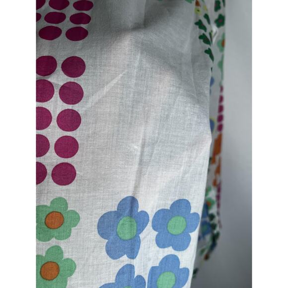 Talbots Shirt Womens Medium White Multicolor Floral Dot Button Down Long Sleeve - Picture 6 of 12